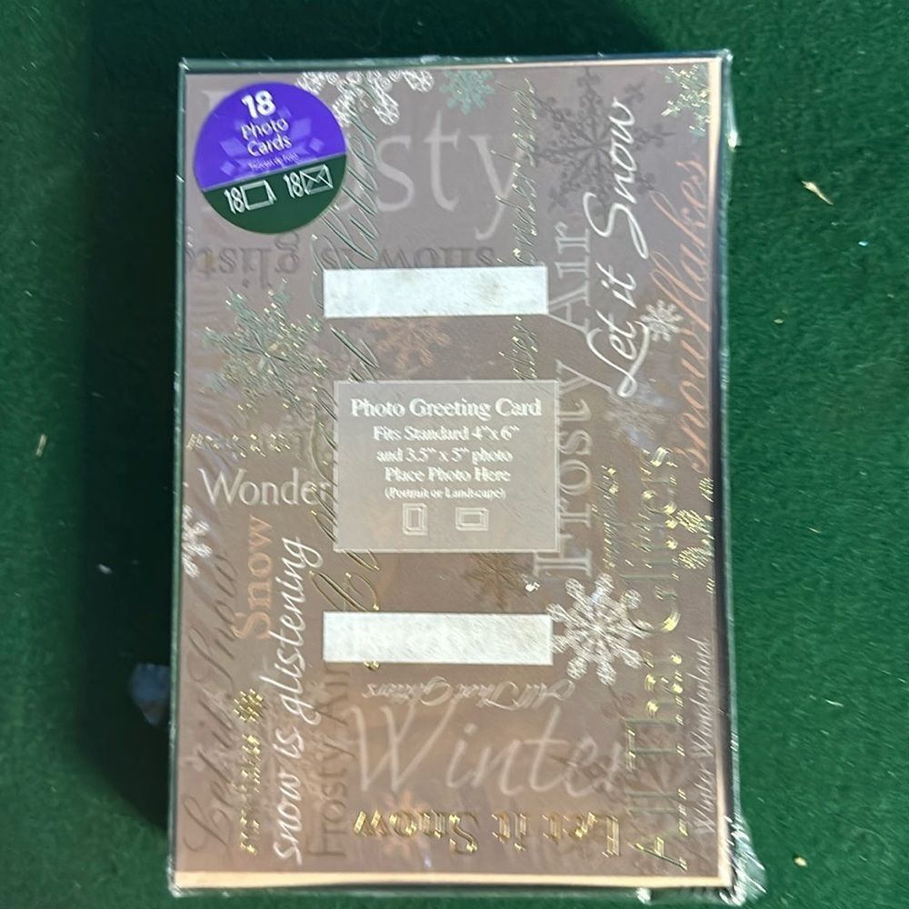 Holiday Time Picture Holiday Note Cards Box of 18 Christmas Greeting Cards New